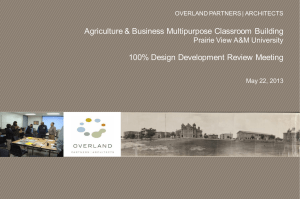 Agriculture &amp; Business Multipurpose Classroom Building 100% Design Development Review Meeting