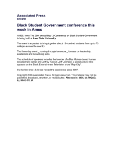 Black Student Government conference this week in Ames  Associated Press