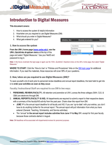 Introduction to Digital Measures