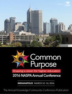 The Annual Knowledge Community Conference Publication INDIANAPOLIS  MARCH 12–16, 2016