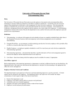 University of Wisconsin-Stevens Point Telecommuting Policy