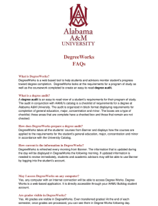 DegreeWorks FAQs What is DegreeWorks?