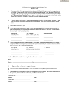 Print Form UW-Stevens Point Investigator’s Financial Disclosure Form for Federal Grants