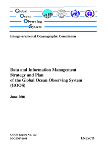 Data and Information Management Strategy and Plan (GOOS)