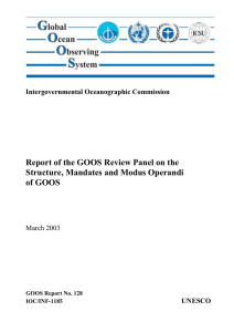 Report of the GOOS Review Panel on the of GOOS