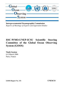 IOC-WMO-UNEP-ICSU Scientific Steering Committee of the Global Ocean Observing System (GOOS)