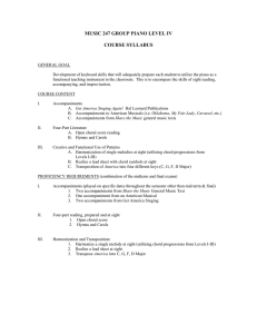 MUSIC 247 GROUP PIANO LEVEL IV  COURSE SYLLABUS