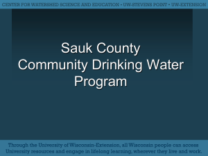 Sauk County Community Drinking Water Program