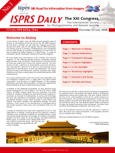 ISPRS Daily No.1 The XXI Congress
