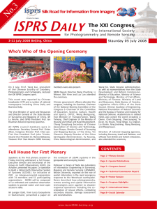 ISPRS Daily No.3 The XXI Congress Silk Road for Information from Imagery