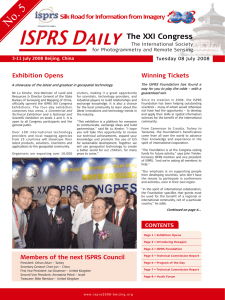 ISPRS Daily No. 5 The XXI Congress Silk Road for Information from Imagery