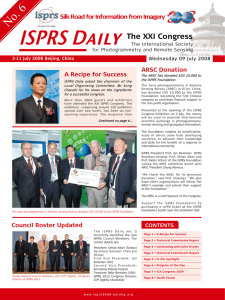 ISPRS Daily No. 6 The XXI Congress Silk Road for Information from Imagery