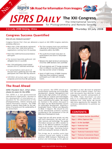 ISPRS Daily No. 7 The XXI Congress Silk Road for Information from Imagery