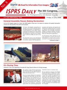 ISPRS Daily No. 8 The XXI Congress Silk Road for Information from Imagery