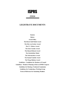 ISPRS 2004 LEGISTRAVE DOCUMENTS
