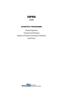 ISPRS 2008 SCIENTIFIC PROGRAMME
