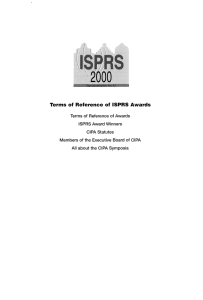 Terms of Reference of  ISPRS Awards