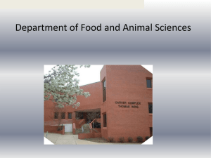 Department of Food and Animal Sciences