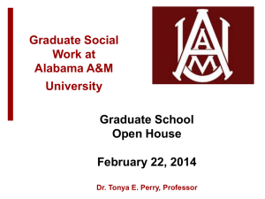 Graduate Social Work at Alabama A&amp;M University