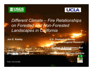 Different Climate – Fire Relationships on Forested and Non-Forested Landscapes in California
