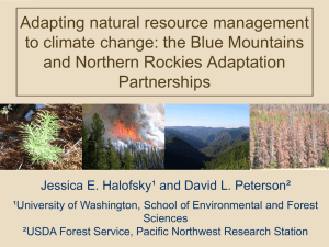 Adapting natural resource management to climate change: the Blue Mountains