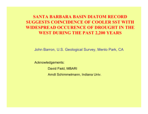 SANTA BARBARA BASIN DIATOM RECORD SUGGESTS COINCIDENCE OF COOLER SST WITH