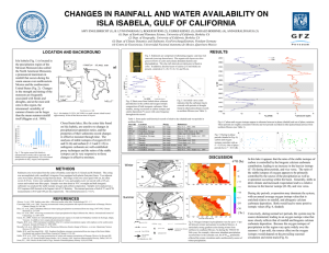 CHANGES IN RAINFALL AND WATER AVAILABILITY ON