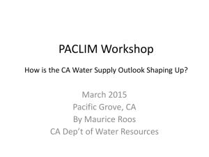 PACLIM Workshop March 2015 Pacific Grove, CA By Maurice Roos