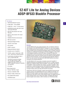 EZ-KIT Lite for Analog Devices ADSP-BF533 Blackfin Processor
