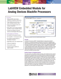 LabVIEW Embedded Module for Analog Devices Blackfin Processors