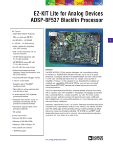 EZ-KIT Lite for Analog Devices ADSP-BF537 Blackfin Processor