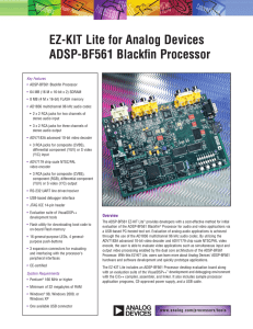 EZ-KIT Lite for Analog Devices ADSP-BF561 Blackfin Processor
