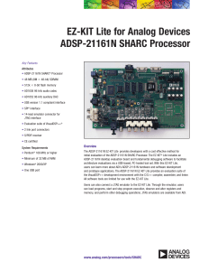 EZ-KIT Lite for Analog Devices ADSP-21161N SHARC Processor