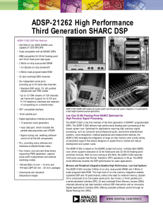 ADSP-21262 High Performance Third Generation SHARC DSP