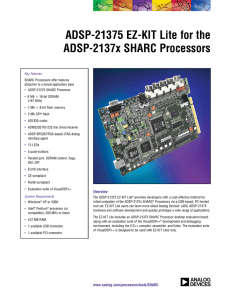 ADSP-21375 EZ-KIT Lite for the ADSP-2137x SHARC Processors