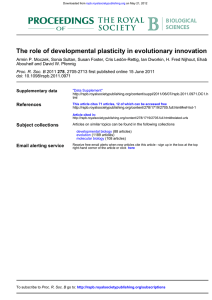 The role of developmental plasticity in evolutionary innovation