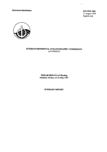 Restricted  distribution IOCXNF-1084 INTERGOVERNMENTAL OCEANOGRAPHIC  COMMISSION