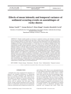 Effects of mean intensity and temporal variance of rocky shores