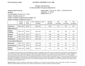 ETS® Proficiency Profile        ... Summary of Scaled Scores