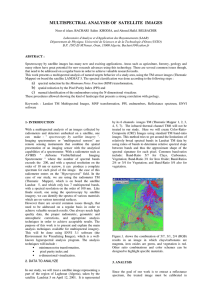 MULTISPECTRAL ANALYSIS OF  SATELLITE  IMAGES