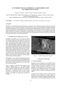 AN INTRODUCTION OF COMMERCIAL EARTH OBSERVATION BY TERRASAR-X IN JAPAN