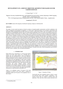 DEVELOPMENT OF A SERVICE ORIENTED ARCHITECTURE BASED GIS FOR EARTH SCIENCES