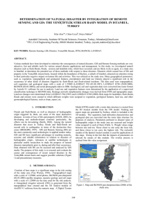 DETERMINATION OF NATURAL DISASTER BY INTEGRATION OF REMOTE