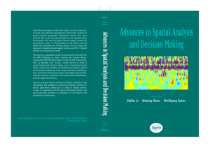 Advances in Spatial Analysis Advances Li Zhou