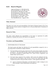 02.01  Board of Regents