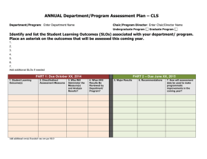 ANNUAL Department/Program Assessment Plan – CLS