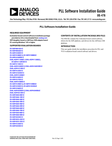 PLL Software Installation Guide UG-476