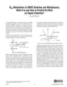 R Modulation in CMOS Switches and Multiplexers; on Signal Distortion