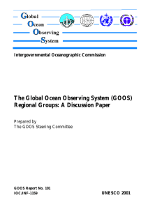 The Global Ocean Observing System (GOOS) Regional Groups: A Discussion Paper