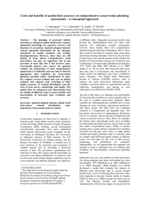 Abstract  –  The  planning  of ... networks  to  safeguard  global  biodiversity ... at  different  scales.  Integrated  assessment ...